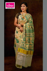 kasavu-sarees-online-roshini-green-printed